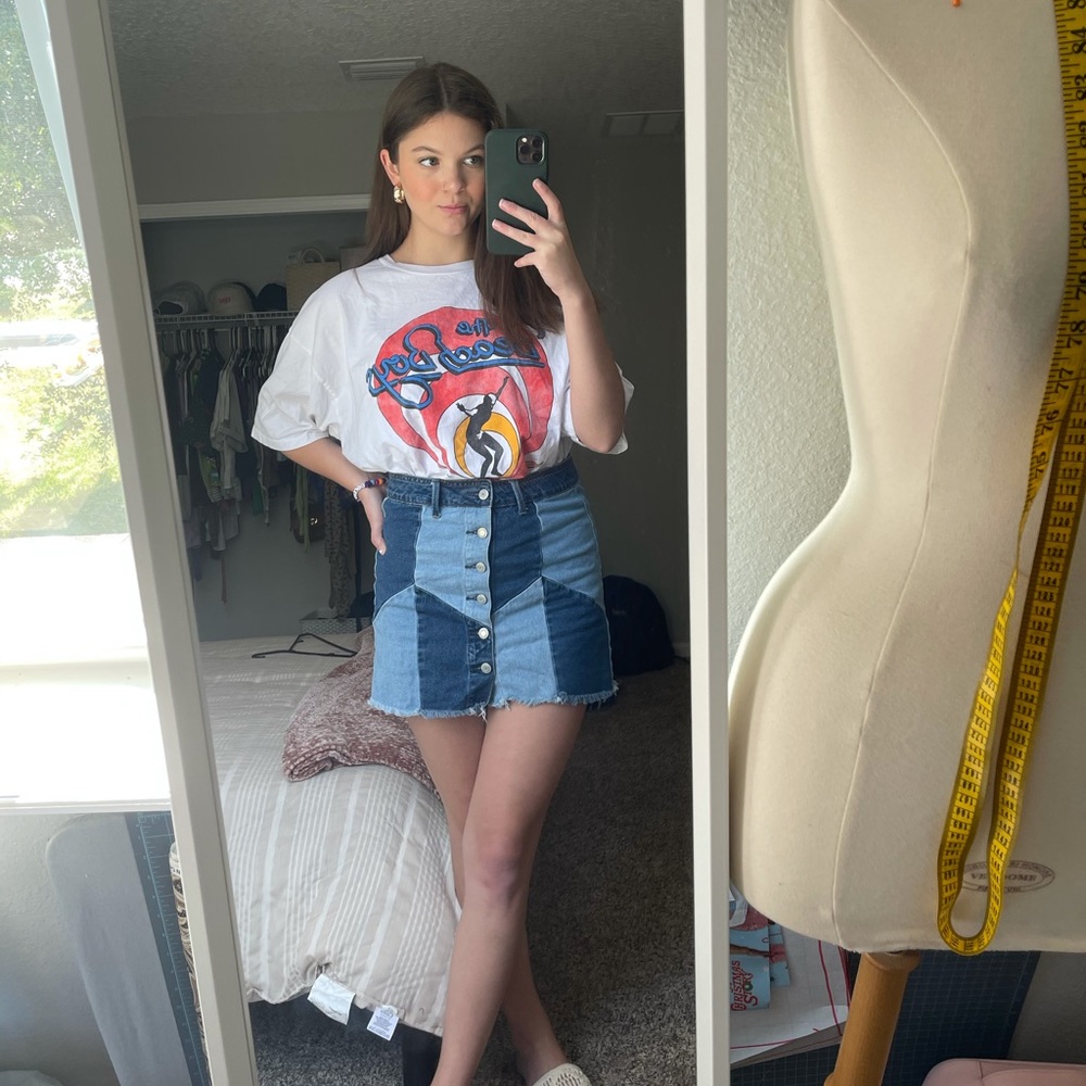 American eagle Patchwork denim skirt